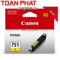 Mực in Phun màu Canon CLI 751Y (Yellow) - Mực vàng - Dùng cho Canon IP 7270/ MG 5470/ MG 6370/ MG 7570/ IX 6770/ IP 8770