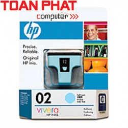 Mực in Phun màu HP02 (C8774W) Light Cyan - Màu Xanh nhạt - dùng cho máy HP Photosmart D6160 D7160 D7260 D7360 D7460 HP Photosmart 8230 HP Photosmart C5180 C6180 C6280 C7180 C7280 C8180 HP Photosmart 3110 3310 AIO