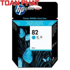 Mực in Phun màu HP 82 (C4911A) Cyan - Màu xanh - Dùng cho máy HP DSJ 10ps, 20ps, 50ps, 120 series, 500 series, 800 series