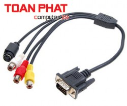 Cáp (Cable) chuyển VGA to Svideo +Composite RCA F Cable