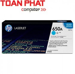 Mực in Laser màu HP 650A Cyan (CE271A) - Màu xanh - cho máy LaserJet CP5520, CP5525, HP M750N, HP M750DN