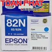 Mực in Phun màu Epson 82N Cyan (T0822N) - Màu Xanh - Dùng cho Stylus Photo R270/ R290/ R390/ RX590/ RX610/ TX700W/ T50)