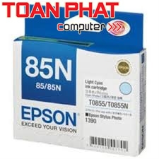 Mực in Phun màu Epson T0855N Light Cyan (85N) - Màu Xanh nhạt - Dùng cho Stylus Photo R1390, T60