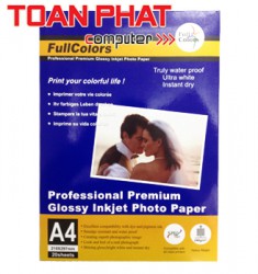Giấy in ảnh Professional Premium Glossy Inkjet Photo Paper FullColors A4 Định lượng 240gsm - Rất đẹp !!