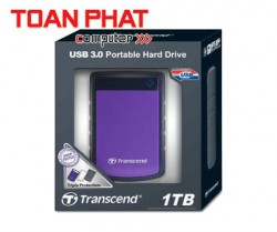 Ổ cứng Cắm ngoài Di động Transcend 1TB StoreJet 25H3P (Purple) USB3.0, 2.5Inch