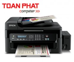 Máy in Phun màu Đa chức năng Epson L555 - Khổ A4 (in A4, Scan, Copy, Fax và đảo giấy tự động, In wifi)