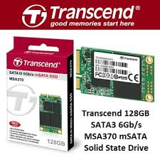 Ổ cứng thể rắn Transcend Transcend mSATA3 (TS128GMSA370) - 128GB S-ATA3 (Đọc 550MB/s; Ghi 320MB/)   
