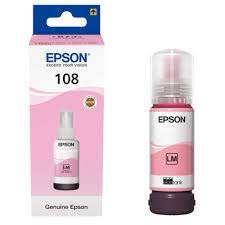 Mực nước cho máy in Phun màu Epson 108 Light Magenta (C13T09C64A) - Màu Đỏ nhạt dung tích 70m - Dùng cho máy EPSON L8050