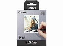 Giấy in ảnh Nhiệt Canon XS-20L  khổ 72x85mm (20 tờ giấy ảnh + phim)  cho máy Canon Selphy Square QX10