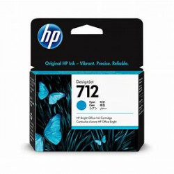 Mực in Phun màu HP 712C 29ml Cyan DesignJet Ink Cartridge (3ED67A) - Dùng cho máy in HP T230/ T250/ T630/ T650