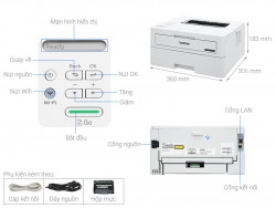 Máy in Laser đen trắng Brother HL-L2180DW - wifi (In mạng A4, đảo mặt)