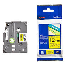 Nhãn in Brother TZe - 631 Tape Black on Yellow, 12mm